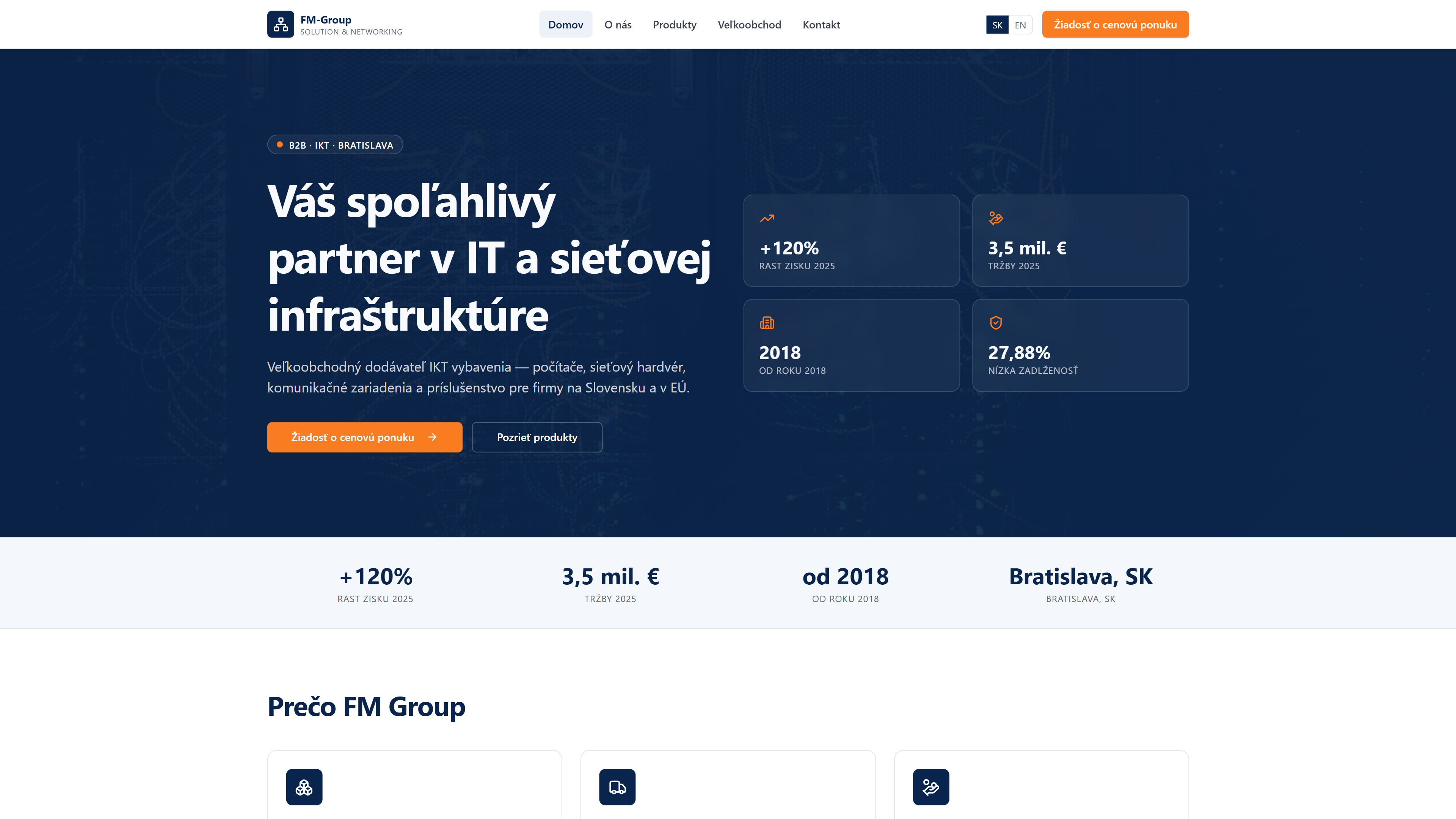 ICT Infrastructure Supplier website preview