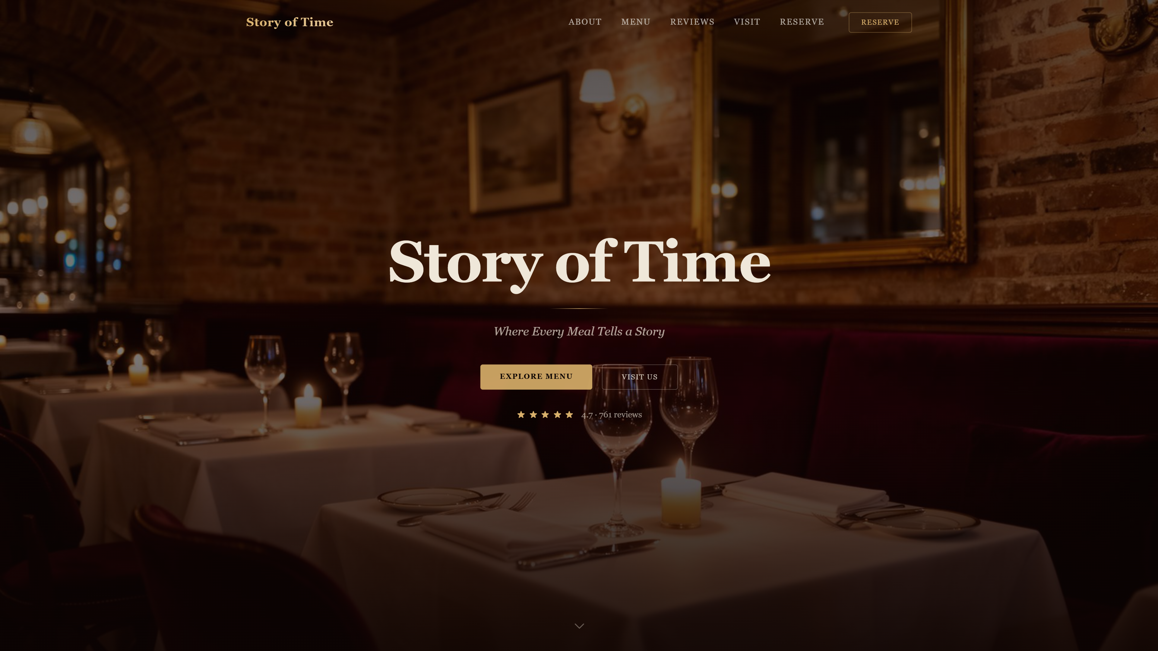 Restaurant website preview
